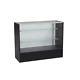 Black Wood Full Vision Display 48 Inch Showcase with Adjustable Glass Shelving