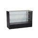 Black Wood Full Vision Display 60 Inch Showcase with Adjustable Shelving