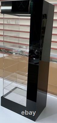 Black and Clear Acrylic Display Case, Box, Lock, BRAND NEW