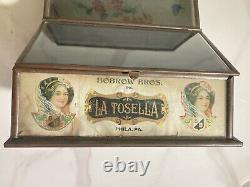 Bobrow Bros. La Tosella Phila, PA Cigar Glass Store Display Case Box Litho Sign