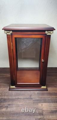 Bombay Company Glass Brass Accents On Wood Box 16×10x10 Upright Display Box