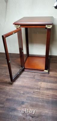 Bombay Company Glass Brass Accents On Wood Box 16×10x10 Upright Display Box