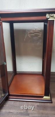 Bombay Company Glass Brass Accents On Wood Box 16×10x10 Upright Display Box