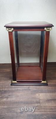 Bombay Company Glass Brass Accents On Wood Box 16×10x10 Upright Display Box