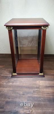 Bombay Company Glass Brass Accents On Wood Box 16×10x10 Upright Display Box