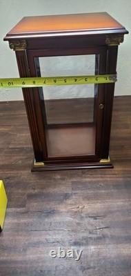 Bombay Company Glass Brass Accents On Wood Box 16×10x10 Upright Display Box
