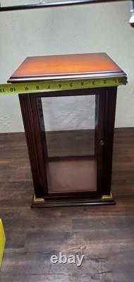 Bombay Company Glass Brass Accents On Wood Box 16×10x10 Upright Display Box