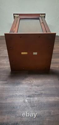 Bombay Company Glass Brass Accents On Wood Box 16×10x10 Upright Display Box