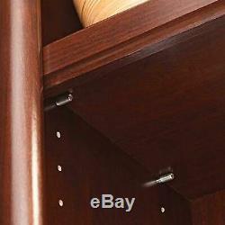 Bookcase Tall Wood Bookshelf Modern Display Bookcases Large 5-Shelf Adjustable