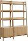 Bookshelf Display Cases in Oak Set of 2