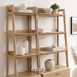 Bookshelf Display Cases in Oak Set of 2