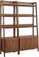 Bookshelf Display Cases in Walnut Set of 2