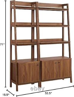 Bookshelf Display Cases in Walnut Set of 2