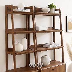 Bookshelf Display Cases in Walnut Set of 2