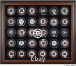 Boston Bruins 30-Puck Brown Display Case Fanatics