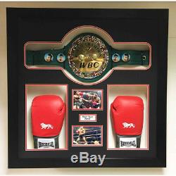 Boxing Championship Belt Glove 3D Box Display Case For Any Boxing Belt and Glove