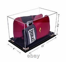 Boxing Glove Clear Display Case with Gold Risers Fits 1 or 2 Gloves (A011-GR)