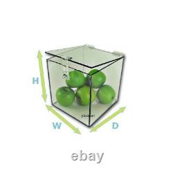 Brand New 18 Clear Acrylic/Lucite 6-Sided Display Box Case with Hinged Lid