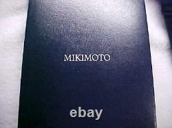 Brand New Mikimoto pearl necklace folder / case and box with Booklet