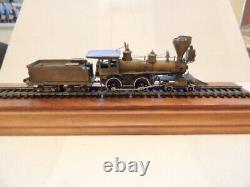 Brass V&T HO scale 4-4-0 Believed to be the Inyo, Original box and display case