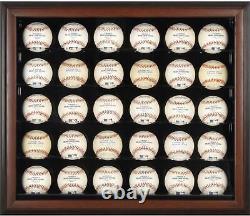 Brown Framed 30-Ball Display Case