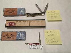 CASE XX KNIFE Oak Countertop Dealer Display Case 8 NOS POCKET KNIVES withBoxes