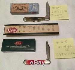 CASE XX KNIFE Oak Countertop Dealer Display Case 8 NOS POCKET KNIVES withBoxes
