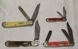 CASE XX KNIFE Oak Countertop Dealer Display Case 8 NOS POCKET KNIVES withBoxes