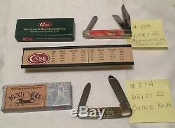 CASE XX KNIFE Oak Countertop Dealer Display Case 8 NOS POCKET KNIVES withBoxes