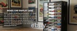 Car Display Case 2 in 1 Foldable 60 Diecast Model 1/64 NASCAR Wood Wall Cabinet