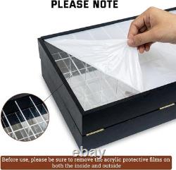 Car Display Case 2 in 1 Foldable 60 Diecast Model 1/64 NASCAR Wood Wall Cabinet