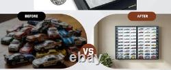 Car Display Case 2 in 1 Foldable 60 Diecast Model 1/64 NASCAR Wood Wall Cabinet