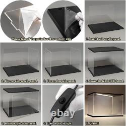 Car Display Case 24 x 16 in Acrylic LED Light 1/12 Rack Diecast Model 1/18 Box