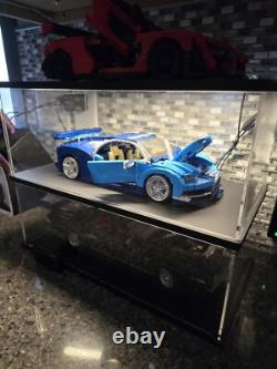 Car Display Case 24 x 16 in Acrylic LED Light 1/12 Rack Diecast Model 1/18 Box