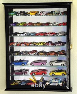 Car Display Case 56 Pcs Adjustable Mirrored Black Model 1/43 1/64 Diecast Cabine