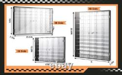 Car Display Case 60 Pcs Acrylic Mirrored Diecast Model 1/64 Wheels Matchbox Rack