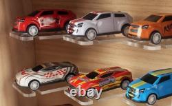 Car Display Case 80+ LED Light Matchbox 1/64 Model Diecast Wheels Wood Cabinet