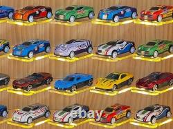 Car Display Case 80+ LED Light Matchbox 1/64 Model Diecast Wheels Wood Cabinet