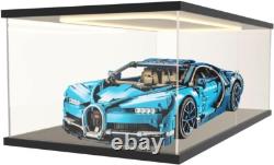 Car Display Case Acrylic 20 in x 8 in LED Light 1/10 Rack 1/12 Model Diecast Box