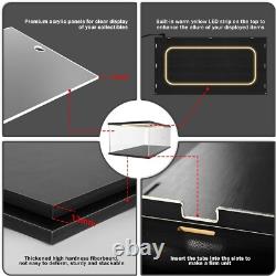 Car Display Case Acrylic 20 in x 8 in LED Light 1/10 Rack 1/12 Model Diecast Box
