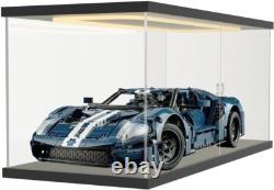 Car Display Case Acrylic 20 in x 8 in LED Light 1/10 Rack 1/12 Model Diecast Box