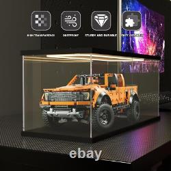 Car Display Case Acrylic 20 in x 8 in LED Light 1/10 Rack 1/12 Model Diecast Box