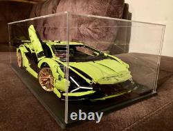 Car Display Case Acrylic 24 in x 12 in LED Light 1/8 Rack 1/12 Model Diecast Box