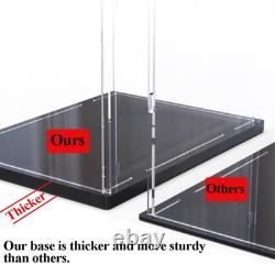 Car Display Case Acrylic 24 in x 12 in LED Light 1/8 Rack 1/12 Model Diecast Box