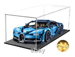 Car Display Case Acrylic 24 in x 12 in LED Light 1/8 Rack 1/12 Model Diecast Box