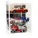 Car Display Case Acrylic White LED Lite 3 Tier Adjust Model 1/18 Diecast Cabinet