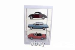 Car Display Case Acrylic White LED Lite 3 Tier Adjust Model 1/18 Diecast Cabinet