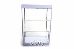 Car Display Case Acrylic White LED Lite 3 Tier Adjust Model 1/18 Diecast Cabinet