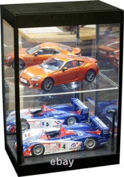 Car Display Case Acrylic White LED Lite 3 Tier Adjust Model 1/18 Diecast Cabinet