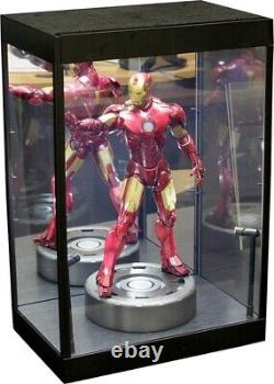 Car Display Case Acrylic White LED Lite 3 Tier Adjust Model 1/18 Diecast Cabinet